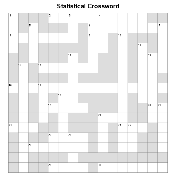 Statistical crossword puzzle