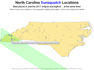 Sunsquatch - tracking the eclipse and Bigfoot ... at the same time ...