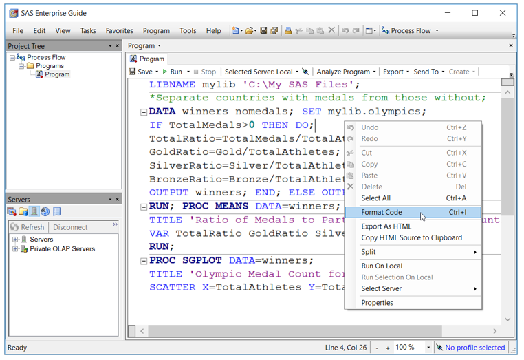 sas statistical software syntax