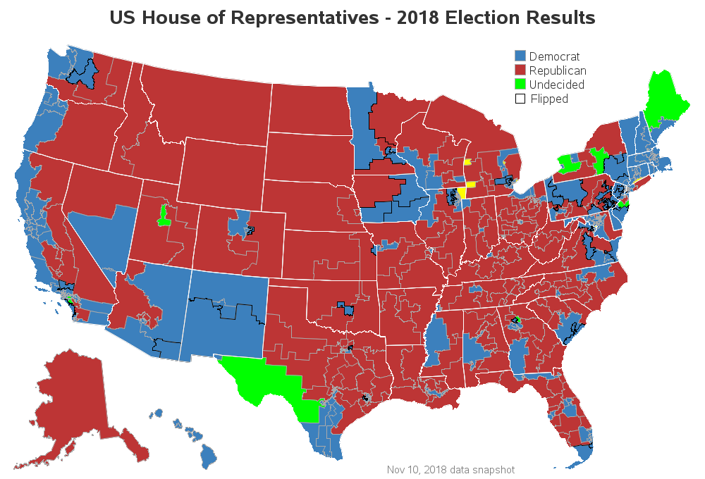 Us Congressional Map 2018 