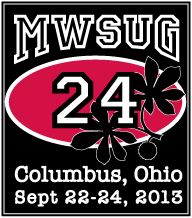MWSUG logo for 2013