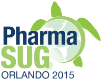 PharmaSUG 2015 logo with sea turtle image and Orlando 2015