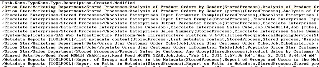 sas metadata structure