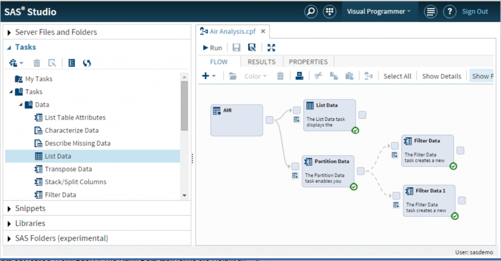 query how to process Studio Process  Flows Parallel Users SAS  SAS