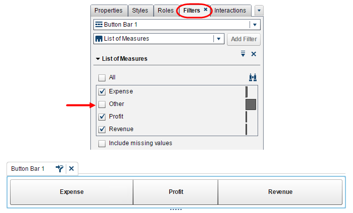 parameters to pick your metric in Visual Analytics Reports11