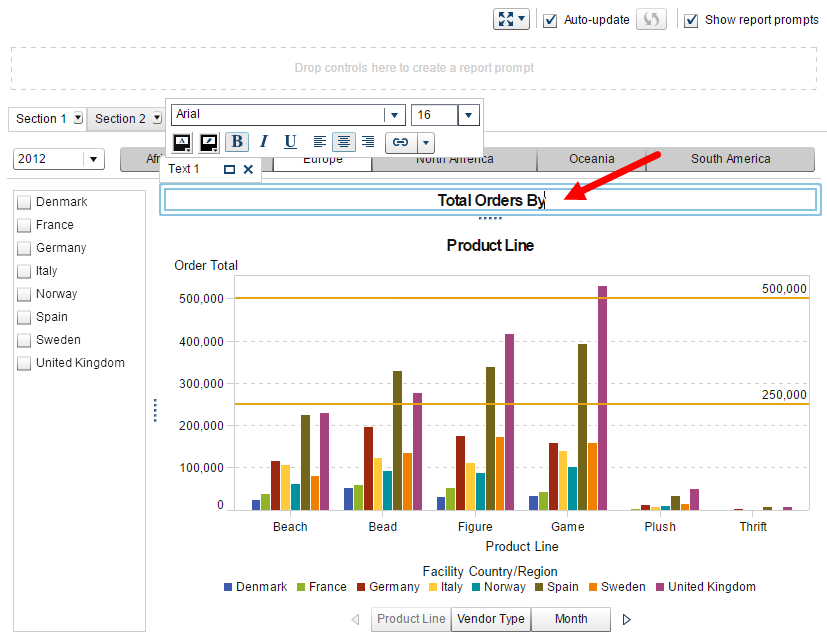 Use a stack container to pick your category in Visual Analytics05