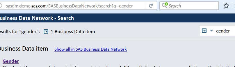 Conduct a google-like web search for business terms with SAS Business Data Network3