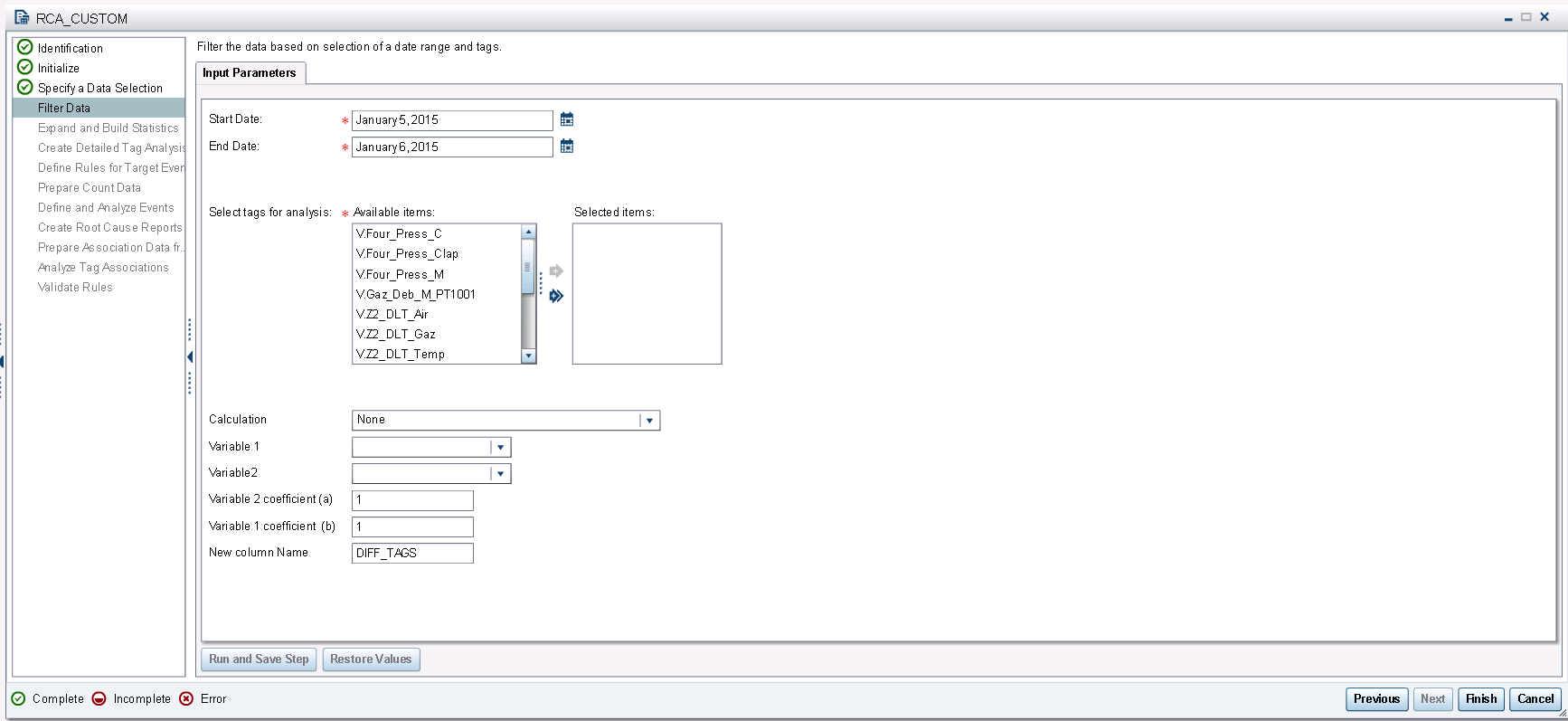 Figure 3: New “Filter Data” interface