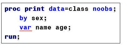 Proc Print trick for grouped data