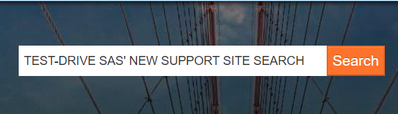 SAS' new Support site search