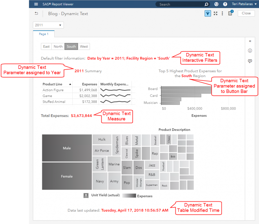 Using Dynamic Text In A Sas Visual Analytics Report Sas Users 3270