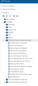 Using code  snippets  in SAS Viya SAS Users