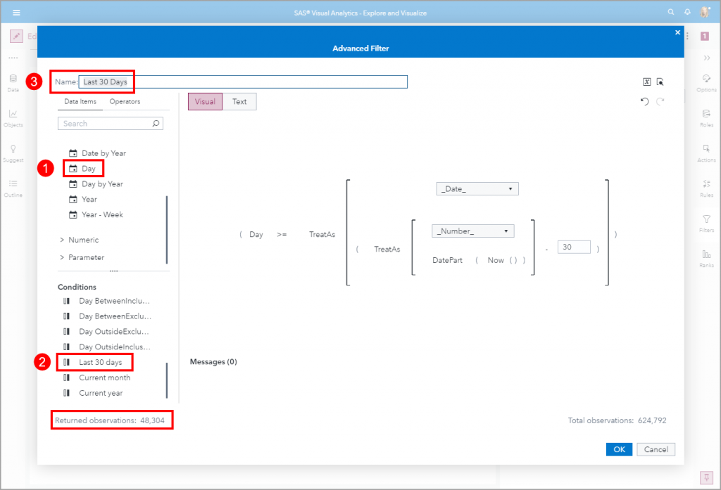 Using common filters in SAS Visual Analytics SAS Users
