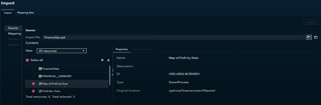 Importing Stored Process with SAS Environment Manager