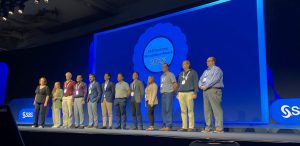 customers recognized on stage at SAS event